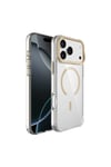 iPhone 17 Pro Max Kılıf M-safe Şarj Özellikli Airbagli Kamera Standlı NVTH Azor Kapak - Gold