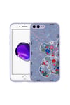 iPhone 7 Plus Kılıf Desenli Sert Silikon NVTH Mumila Kapak - Lilac Bear