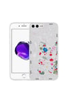 iPhone 8 Plus Kılıf Desenli Sert Silikon NVTH Mumila Kapak - White Cat