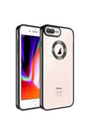 iPhone 8 Plus Kılıf Kamera Korumalı Logo Gösteren NVTH Omega Kapak - Siyah