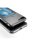 iPhone 8 Plus Kılıf Kartlıklı Şeffaf NVTH Setra Clear Silikon Kapak - Renksiz