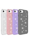iPhone SE 2022 Uyumlu AiHTTgli Parlak Tasarımlı NVTH Snow Kılıf-Siyah
