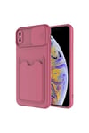iPhone XS Max 6.5 Kılıf NVTH Kartix Kapak - Koyu Mor