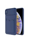 iPhone XS Max 6.5 Kılıf NVTH Kartix Kapak - Lacivert