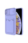 iPhone XS Max 6.5 Kılıf NVTH Kartix Kapak - Koyu Mor
