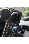 Mi 13 Ultra Kılıf Magnetik Standlı Kamera Korumalı NVTH Sürgülü Vega Kapak - Siyah