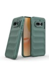 Nothing Phone 4A Kılıf Esnek TPU Oyuklu Arka Yüzey Tasarımlı NVTH Etnik Silikon Kapak - Koyu Yeşil