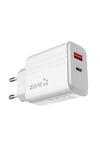NVTH Play Serisi PL05 Lightning 2in1 Seyahat Şarj Aleti 20W - Beyaz