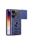 Poco F6 Kılıf Magnetik Standlı Kamera Korumalı NVTH Sürgülü Vega Kapak - Siyah
