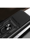 Poco F6 Kılıf Magnetik Standlı Kamera Korumalı NVTH Sürgülü Vega Kapak - Siyah