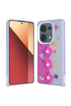 Poco M6 Pro 4G Kılıf Parlayan Simli Kabartma Figürlü NVTH Cevze Kapak - Mor Ayı
