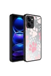 Poco X5 Pro Kılıf Aynalı Desenli Kamera Korumalı Parlak NVTH Mirror Kapak - Yazı