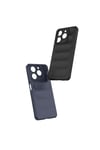 Realme C61 Kılıf Esnek TPU Oyuklu Arka Yüzey Tasarımlı NVTH Etnik Silikon Kapak - Lacivert
