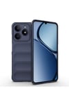 Realme C61 Kılıf Esnek TPU Oyuklu Arka Yüzey Tasarımlı NVTH Etnik Silikon Kapak - Lacivert
