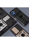 Redmi 15C Kılıf Magnetik Standlı Kamera Korumalı NVTH Sürgülü Vega Kapak - Mavi