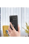 Redmi Note 11S Global Kılıf NVTH Ravel Silikon Kapak - Siyah-Mavi