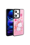 Redmi Note 12 Pro Plus 5G Kılıf Parlayan Kabartmalı İkonik Figürlü NVTH Amas Silikon Kapak - Mor