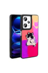Redmi Note 12 Pro Plus 5G Kılıf Parlayan Kabartmalı İkonik Figürlü NVTH Amas Silikon Kapak - Mor