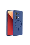 Redmi Note 13 Pro 4G Kılıf M-safe Şarj Özellikli NVTH Meta Kapak - Lacivert