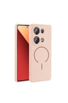 Redmi Note 13 Pro 4G Kılıf M-safe Şarj Özellikli NVTH Meta Kapak - Lacivert