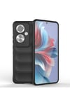 Reno 11F 5G Kılıf Esnek TPU Oyuklu Arka Yüzey Tasarımlı NVTH Etnik Silikon Kapak - Koyu Yeşil