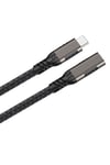 Siyah Extension USB3.2 Type-C PD Uzatma Kablosu 100W 20Gbps 4K@60Hz 2 Metre-NVTH