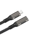 Siyah Extension USB3.2 Type-C PD Uzatma Kablosu 100W 20Gbps 4K@60Hz 2 Metre-NVTH