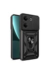 Tecno Camon 20 Kılıf Magnetik Standlı Kamera Korumalı NVTH Sürgülü Vega Kapak - Mavi