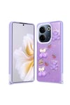 Tecno Camon 20 Pro 4G Kılıf Parlayan Simli Kabartma Figürlü NVTH Cevze Kapak - Yeşil