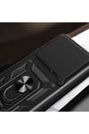 Tecno Camon 30 Pro 5G Kılıf Magnetik Standlı Kamera Korumalı NVTH Sürgülü Vega Kapak-Mavi