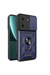 Tecno Pova 5 Kılıf Magnetik Standlı Kamera Korumalı NVTH Sürgülü Vega Kapak - Mavi