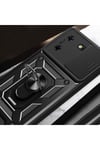 Tecno Pova 5 Kılıf Magnetik Standlı Kamera Korumalı NVTH Sürgülü Vega Kapak - Mavi