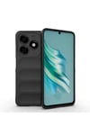 Tecno Spark 20 Kılıf Esnek TPU Oyuklu Arka Yüzey Tasarımlı NVTH Etnik Silikon Kapak - Siyah