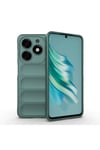 Tecno Spark 20 Kılıf Esnek TPU Oyuklu Arka Yüzey Tasarımlı NVTH Etnik Silikon Kapak - Koyu Yeşil