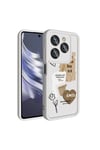 Tecno Spark 20 Pro 5G Kılıf Kamera Korumalı Baskılı Arka Yüzey NVTH Klas Kapak - Açık Kahve