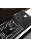 Tecno Spark 20 Pro Kılıf Magnetik Standlı Kamera Korumalı NVTH Sürgülü Vega Kapak - Mavi