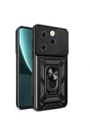 Tecno Spark 20 Pro Kılıf Magnetik Standlı Kamera Korumalı NVTH Sürgülü Vega Kapak - Mavi
