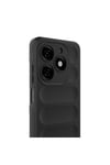 Tecno Spark 20C Kılıf Esnek TPU Oyuklu Arka Yüzey Tasarımlı NVTH Etnik Silikon Kapak - Koyu Yeşil