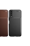 Vivo Y20 Kılıf NVTH Negro Silikon Kapak - Kahverengi