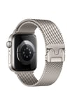Watch 10 42mm Uyumlu NVTH KRD-121 Metal Hasır Kordon-Gri