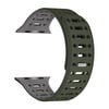 Watch 10 42mm Uyumlu NVTH KRD-124 Silikon Kordon Strap Kayış-Koyu Yeşil-Gri