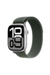Watch 10 42mm Uyumlu NVTH KRD-77 Hasır Kordon-Yeşil