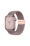 Watch 38mm NVTH KRD-134 Örgü Tasarımlı Hasır Kordon Strap Kayış - Mor