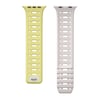Watch 38mm Uyumlu NVTH KRD-124 Silikon Kordon Strap Kayış-Koyu Yeşil-Gri