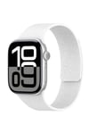 Watch 40mm NVTH KRD-136 Kabartma Desenli Silikon Kordon - Beyaz