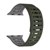 Watch 40mm Uyumlu NVTH KRD-124 Silikon Kordon Strap Kayış-Koyu Yeşil-Gri
