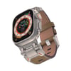 Watch 44mm NVTH KRD-114 Metal Başlıklı Suni Deri Kordon-Taba