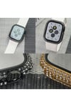 Watch 7 41mm NVTH Watch Gard 24 Kenarları Taşlı Sert PC Kasa Ve Ekran Koruyucu - Gümüş