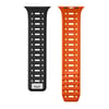 Watch 7 41mm Uyumlu NVTH KRD-124 Silikon Kordon Strap Kayış-Koyu Yeşil-Gri