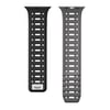 Watch 7 41mm Uyumlu NVTH KRD-124 Silikon Kordon Strap Kayış-Koyu Yeşil-Gri